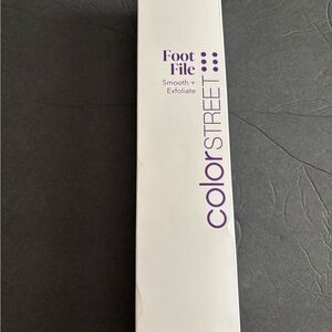 Color Street White and Purple Foot File